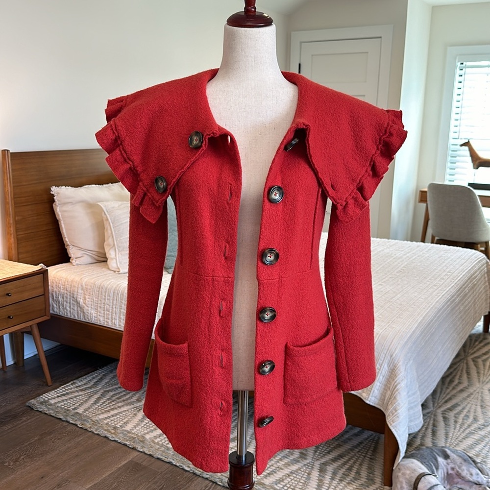 HWR felt burnt orange coat - Picture 7 of 9